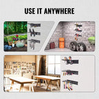Organisateur d'outils de garage VEVOR, capacité de charge maximale de 362 kg, support de rangement mural pour jardin et cour, très résistant, avec 6 crochets réglables et 3 rails