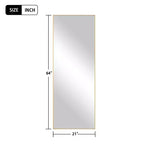 Miroir de salle de bain arqué 36x24 avec cadre en alliage d'aluminium, miroir mural HD à suspendre pour chambre à coucher, salon, entrée, argent