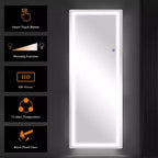 Miroir de salle de bain arqué 36x24 avec cadre en alliage d'aluminium, miroir mural HD à suspendre pour chambre à coucher, salon, entrée, argent