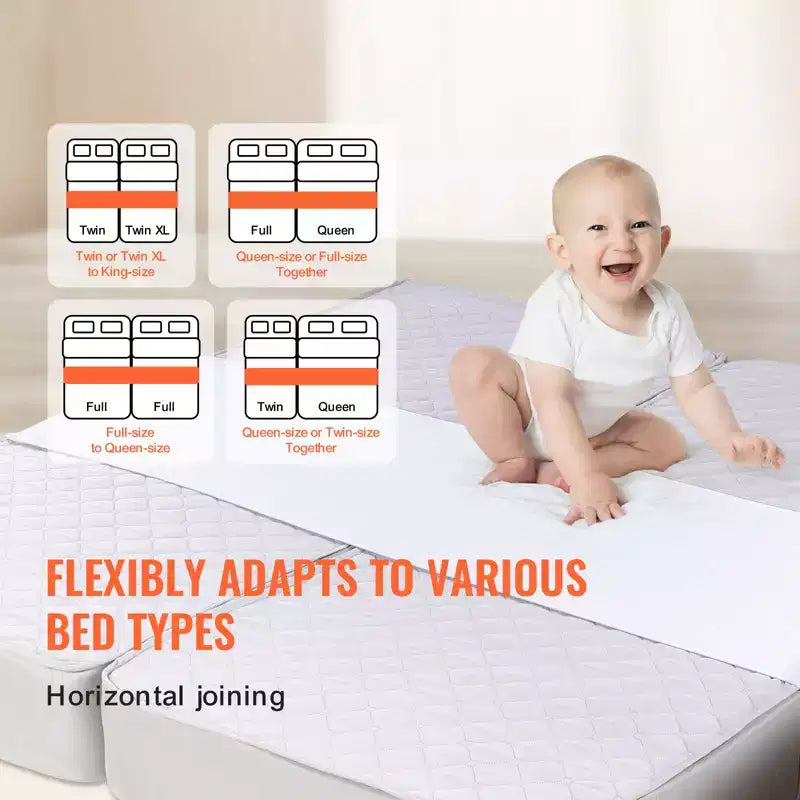 Pont de lit VEVOR, kit convertisseur de lit king-size, remplisseur d'espace pour lit king-size ajustable, connecteur de matelas, remplisseur d'espace de matelas