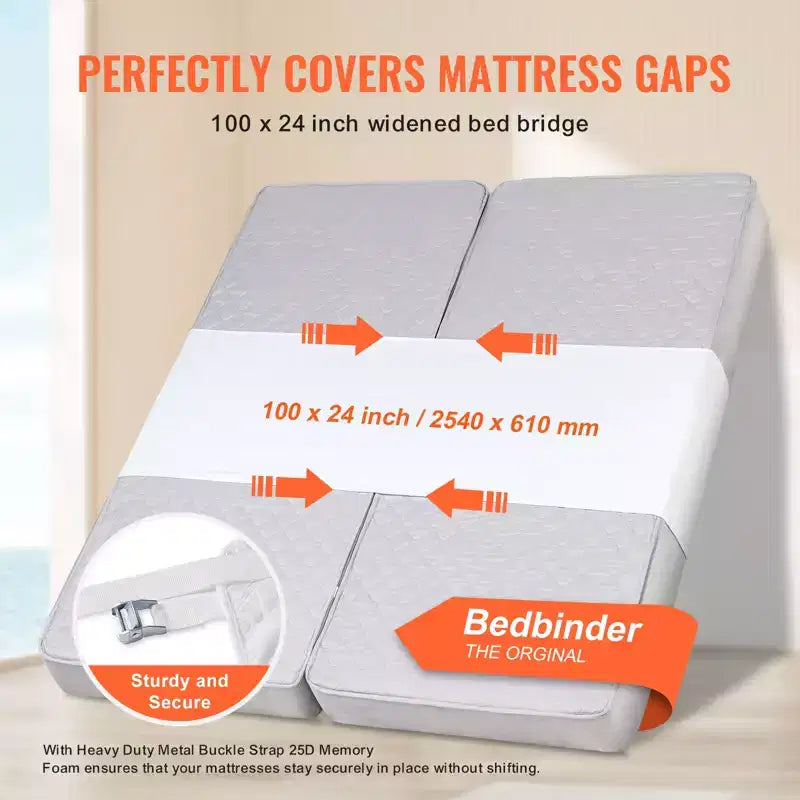 Pont de lit VEVOR, kit convertisseur de lit king-size, remplisseur d'espace pour lit king-size ajustable, connecteur de matelas, remplisseur d'espace de matelas