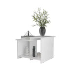 Table basse rectangulaire moderne Okak 16.6 H avec étagère inférieure ouverte pour rangement de bureau à domicile pour salon/bureau, gain de place
