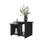 Table basse rectangulaire moderne Okak 16.6 H avec étagère inférieure ouverte pour rangement de bureau à domicile pour salon/bureau, gain de place