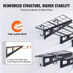 Étagères de rangement de garage VEVOR, lot de 2, étagères de garage murales robustes 120 x 60 cm, capacité de charge de 227 kg (au total), rack de rangement de garage
