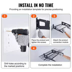 Étagères de rangement de garage VEVOR, lot de 2, étagères de garage murales robustes 120 x 60 cm, capacité de charge de 227 kg (au total), rack de rangement de garage