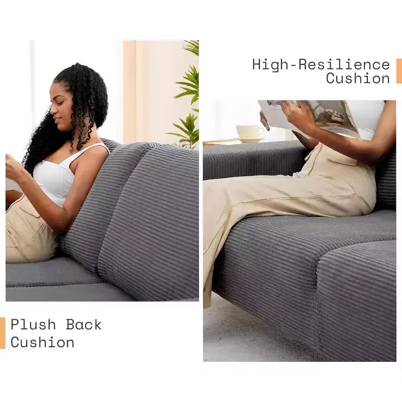 AMERLIFE 89 Canapé moderne 3 places avec assise extra profonde, canapé confortable pour salon