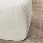 GDFStudio Judy Fauteuil poire 2 pièces en chenille avec pouf et coussin lombaire