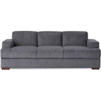 AMERLIFE Comfy Couch with Deep Seat& Wood Legs, Upholstered Sofa for Living Room