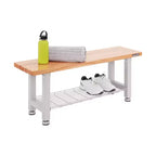 Banc en bois robuste Seville Classics UltraHD 48 po avec plateau en bois, granit