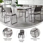 Lot de 5 chaises empilables à haute densité Flash Furniture de la série HERCULES, capacité de 227 kg, avec base luge