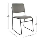 Lot de 5 chaises empilables à haute densité Flash Furniture de la série HERCULES, capacité de 227 kg, avec base luge