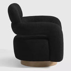 Fauteuil pivotant WestinTrends Alexandria mi-siècle moderne en fausse fourrure de mouton