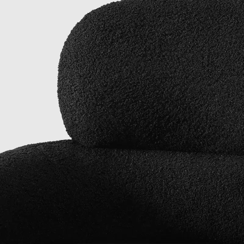 Fauteuil pivotant WestinTrends Alexandria mi-siècle moderne en fausse fourrure de mouton