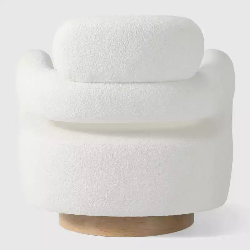Fauteuil pivotant WestinTrends Alexandria mi-siècle moderne en fausse fourrure de mouton