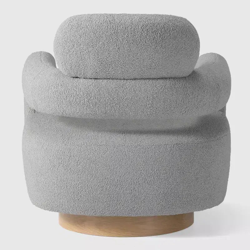 Fauteuil pivotant WestinTrends Alexandria mi-siècle moderne en fausse fourrure de mouton