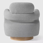 Fauteuil pivotant WestinTrends Alexandria mi-siècle moderne en fausse fourrure de mouton