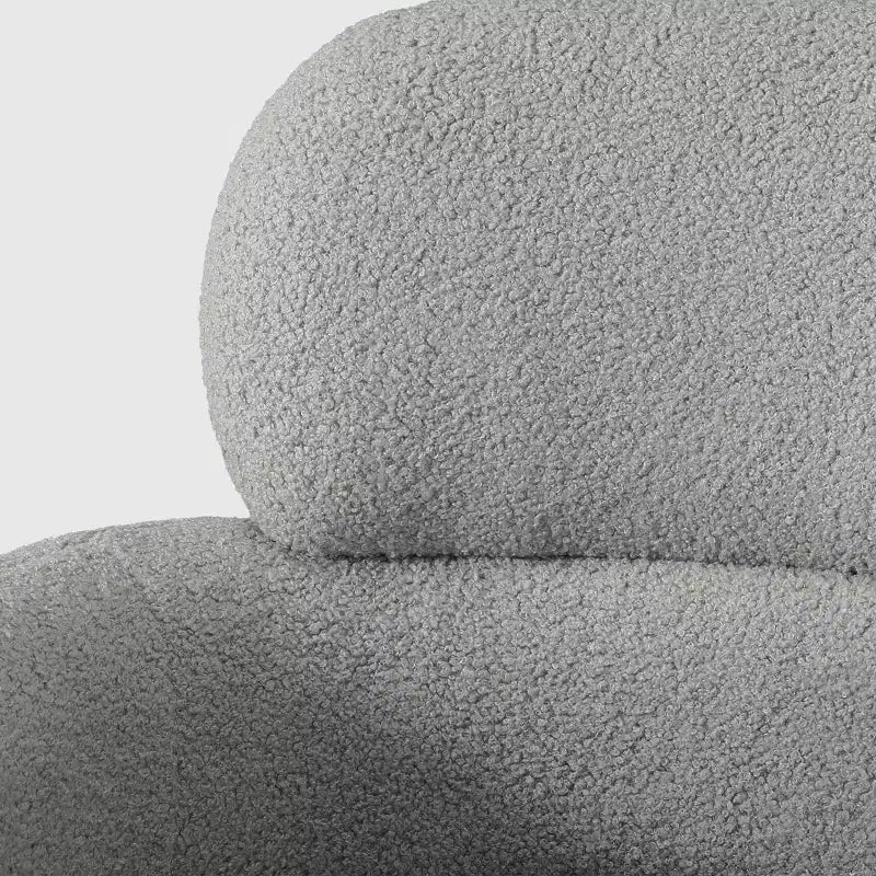 Fauteuil pivotant WestinTrends Alexandria mi-siècle moderne en fausse fourrure de mouton
