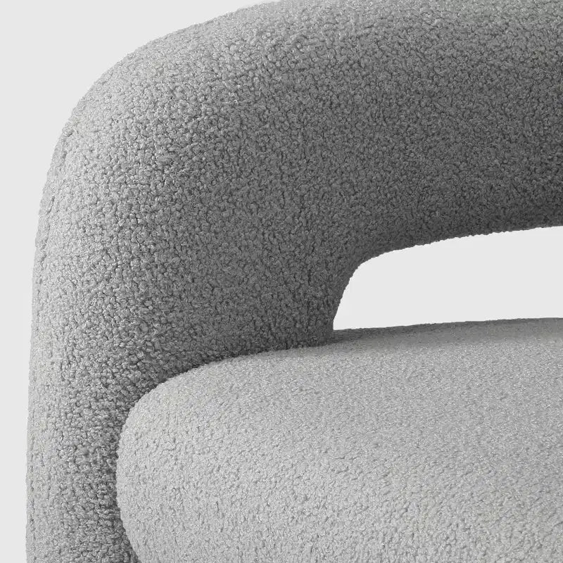 Fauteuil pivotant WestinTrends Alexandria mi-siècle moderne en fausse fourrure de mouton