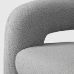 Fauteuil pivotant WestinTrends Alexandria mi-siècle moderne en fausse fourrure de mouton