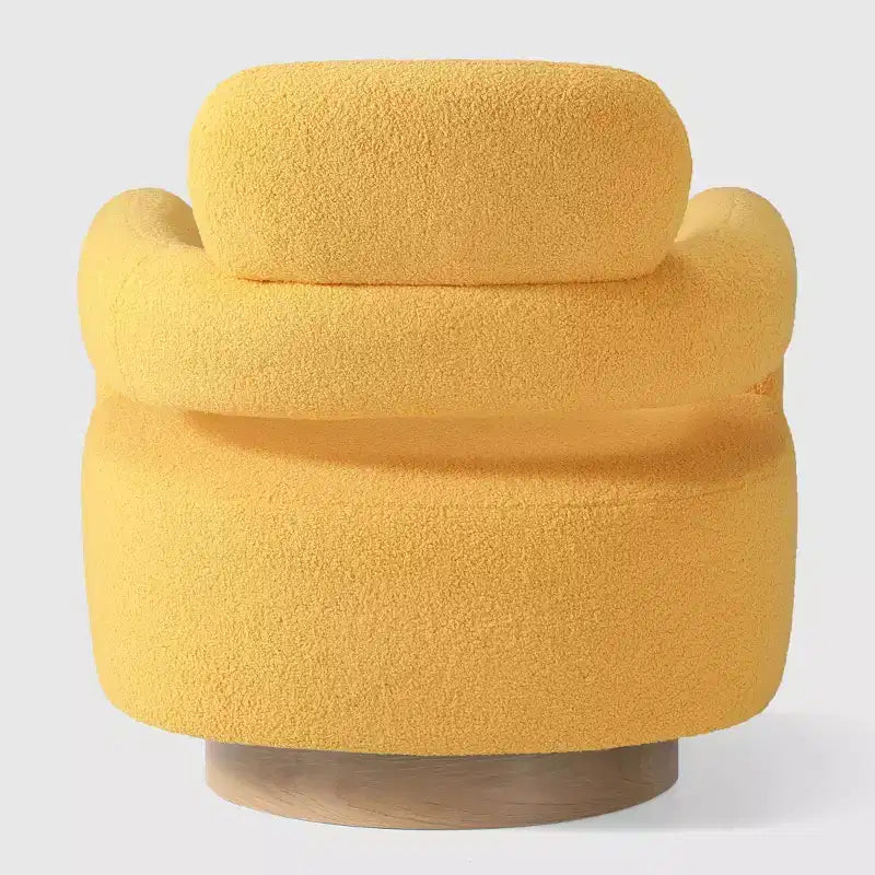 Fauteuil pivotant WestinTrends Alexandria mi-siècle moderne en fausse fourrure de mouton