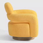 Fauteuil pivotant WestinTrends Alexandria mi-siècle moderne en fausse fourrure de mouton