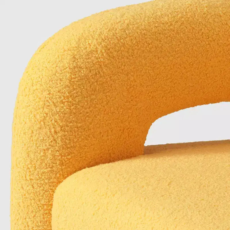 Fauteuil pivotant WestinTrends Alexandria mi-siècle moderne en fausse fourrure de mouton