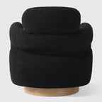 Fauteuil pivotant WestinTrends Alexandria mi-siècle moderne en fausse fourrure de mouton