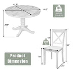 Ensemble de salle à manger Whisen 5 pièces avec 4 chaises
