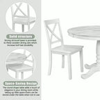 Ensemble de salle à manger Whisen 5 pièces avec 4 chaises