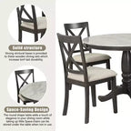 Ensemble de salle à manger Whisen 5 pièces avec 4 chaises