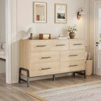 Commode à 7 tiroirs, meuble de rangement autonome à tiroirs, meuble de rangement en bois, pour salon, chambre, entrée
