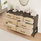 Commode à 7 tiroirs, meuble de rangement autonome à tiroirs, meuble de rangement en bois, pour salon, chambre, entrée