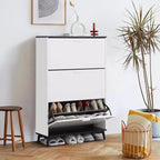Meuble à Chaussures, Meuble de Rangement pour Chaussures avec 3 Tiroirs Basculants, Étagère à Chaussures sur Pied de 120 cm de Haut