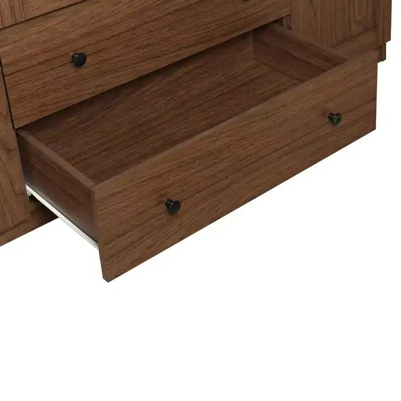 Armoire penderie Whisen à 4 portes avec 2 tiroirs