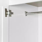 Armoire penderie Whisen à 4 portes avec 2 tiroirs