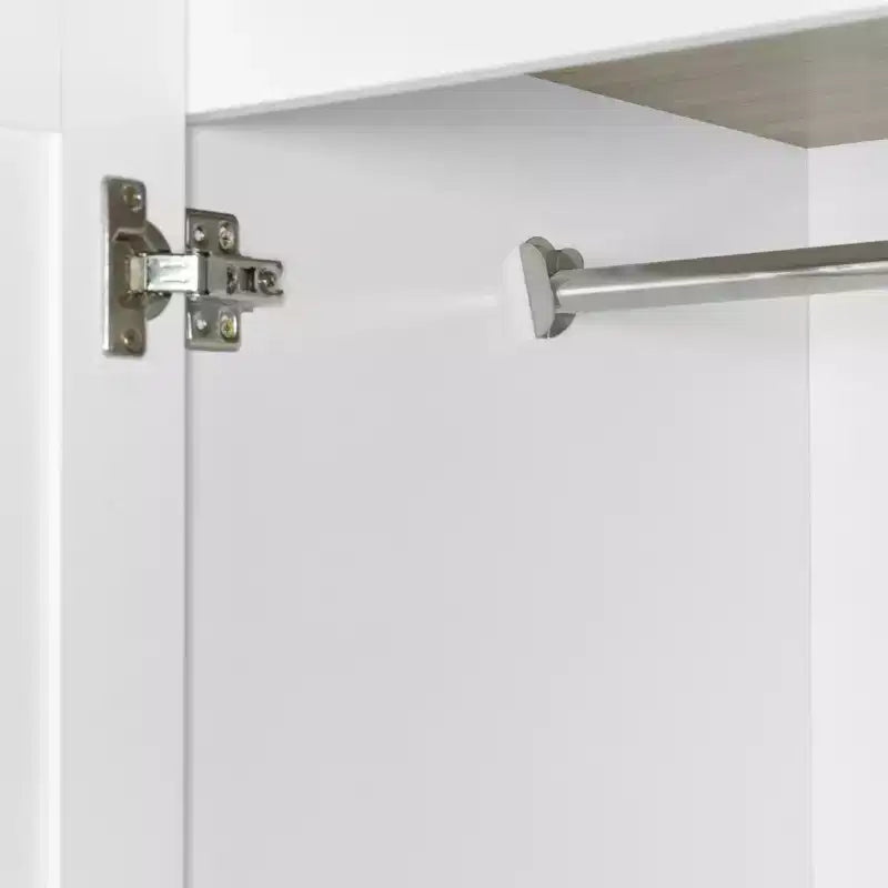 Armoire penderie Whisen à 4 portes avec 2 tiroirs