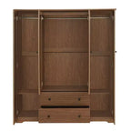 Armoire penderie Whisen à 4 portes avec 2 tiroirs