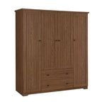 Armoire penderie Whisen à 4 portes avec 2 tiroirs