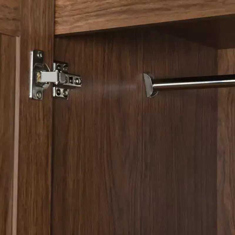 Armoire penderie Whisen à 4 portes avec 2 tiroirs