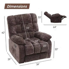 Canapé inclinable réglable (110 - 160), pouf repose-pieds + poche latérale, design ergonomique
