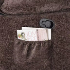Canapé inclinable réglable (110 - 160), pouf repose-pieds + poche latérale, design ergonomique