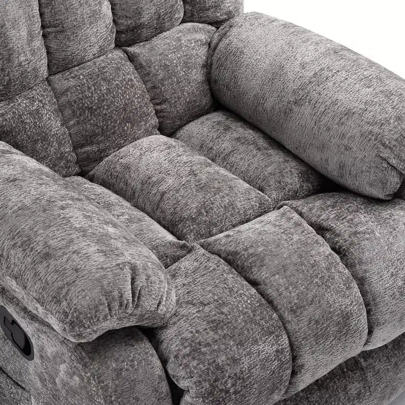 Canapé inclinable réglable (110 - 160), pouf repose-pieds + poche latérale, design ergonomique