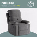 Petit fauteuil inclinable manuel pour adultes femmes, pour salon petits espaces