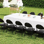 Costway Lot de 2/4/8/10/12 chaises pliantes rembourrées avec cadre en métal et revêtement en cuir PVC, chaises empilables
