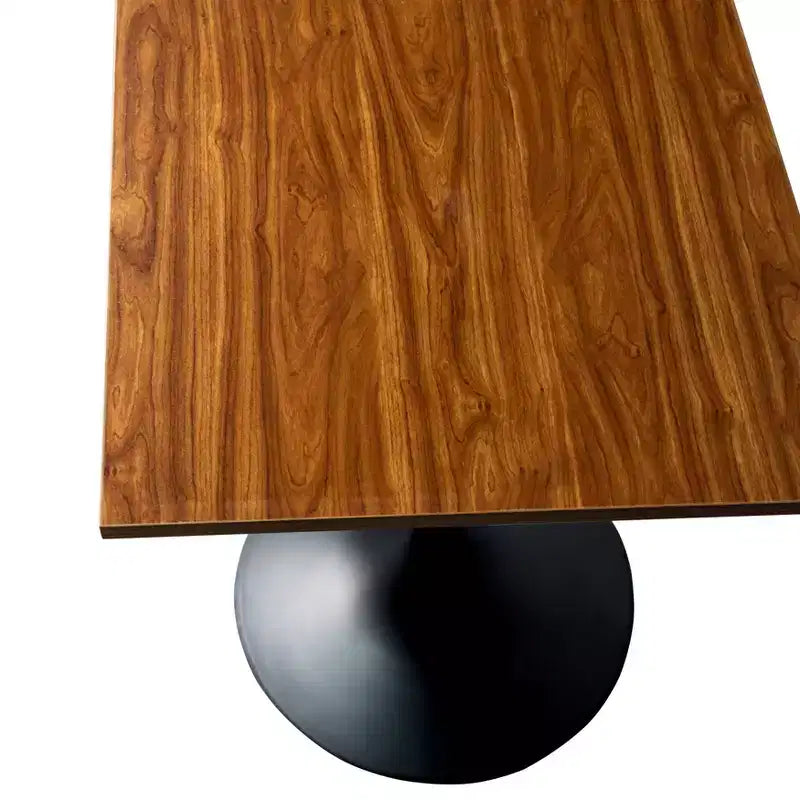 Table de salle à manger LeisureMod Verve 24 carrés, hauteur bar - Table de comptoir moderne avec plateau en MDF et piètement colonne noir pour cuisine, maison et pub