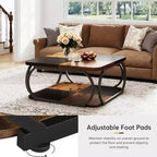 MAYEERTY 39 Table Basse Carrée Polyvalente Surface Lisse Facile à Nettoyer pour Salon