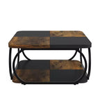 MAYEERTY 39 Table Basse Carrée Polyvalente Surface Lisse Facile à Nettoyer pour Salon