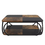 MAYEERTY 39 Table Basse Carrée Polyvalente Surface Lisse Facile à Nettoyer pour Salon