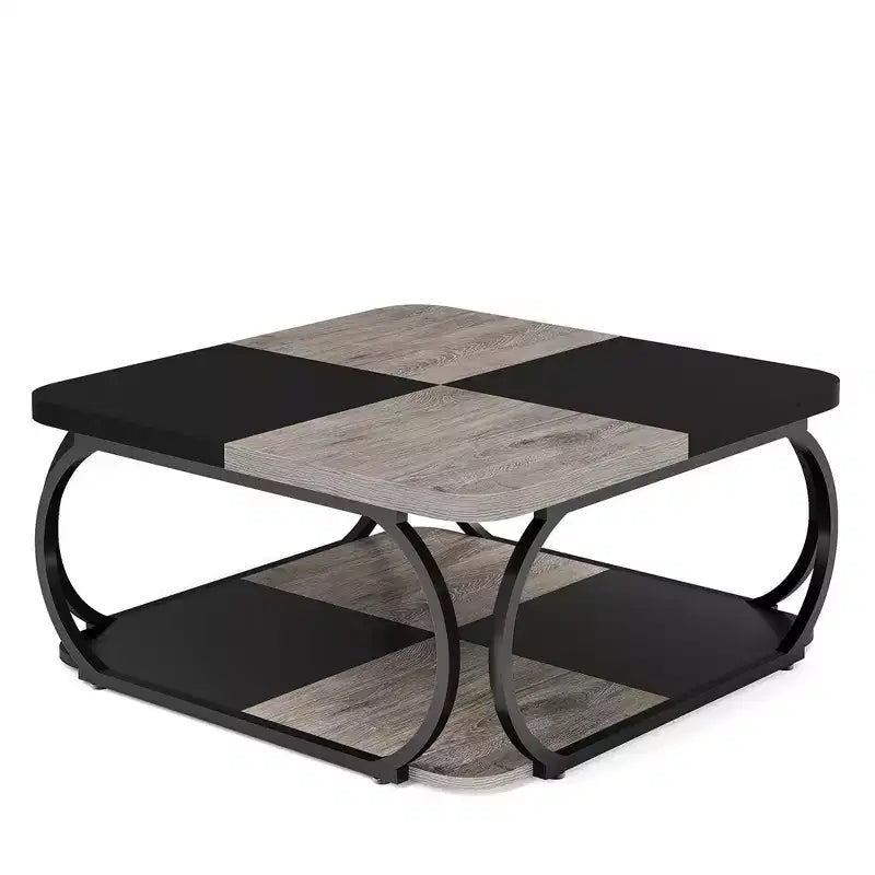 MAYEERTY 39 Table Basse Carrée Polyvalente Surface Lisse Facile à Nettoyer pour Salon