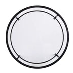 Table basse ronde en métal et verre Jaymes - Noir - SEI